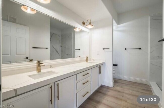 Fully Updated and Renovated Primary Bathroom with Double Vanities - 830 Carnegie St