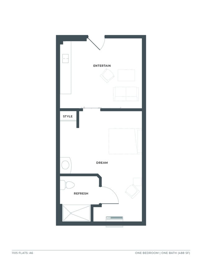 A7 Floor Plan - 1105 Flats at North Hills