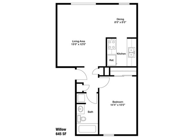 Floorplan - WatersEdge Denton Apartments