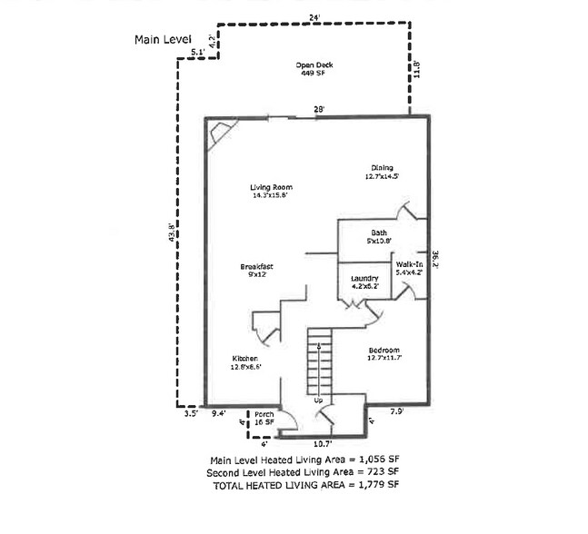 Meticulously designed main level floor plan offering an optimal layout across 1,056 square feet. - 405 Windswept Dr