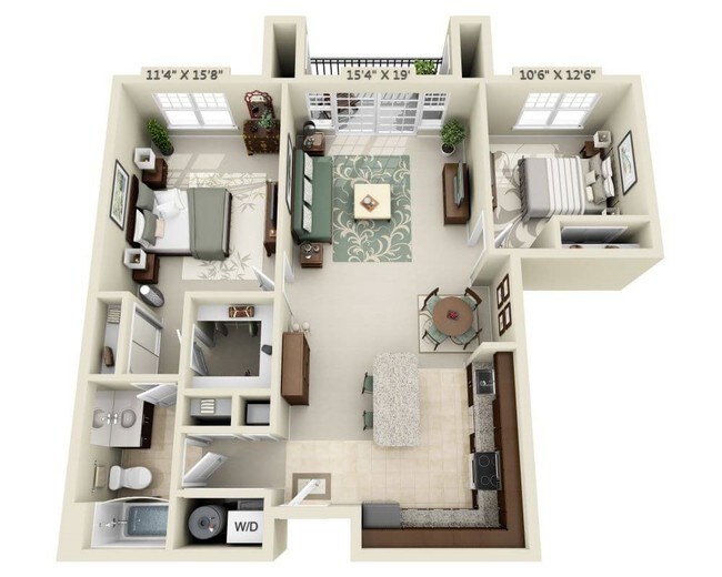 Two Bedroom B1A - Bell Arlington Ridge