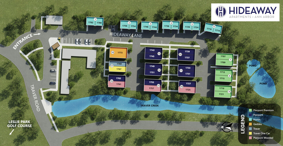 Hideaway Apartments Site Map - Hideaway Apartments