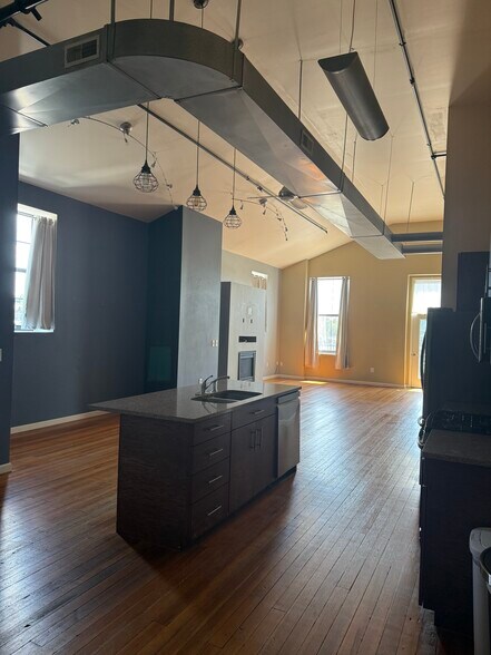 Open concept- kitchen, dining, living room - 208 East Main Street
