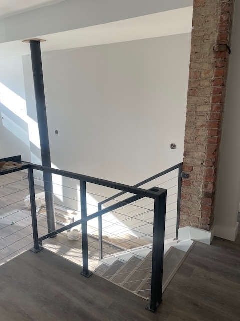 Custom Iron Work on Stairwell to Lower Level - 50 E McMicken Ave