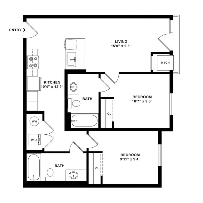 2x2 A with Dimensions - Ascend RVA Student Living