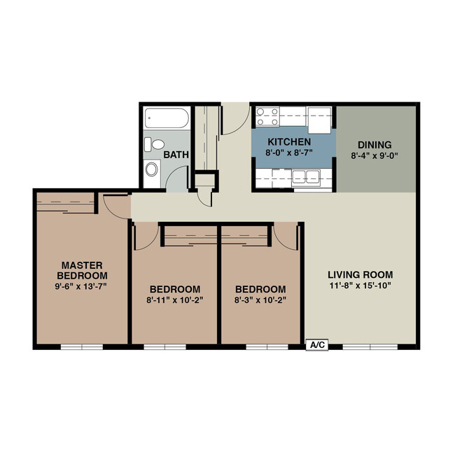 Floorplan - Pheasant Ridge Apartments