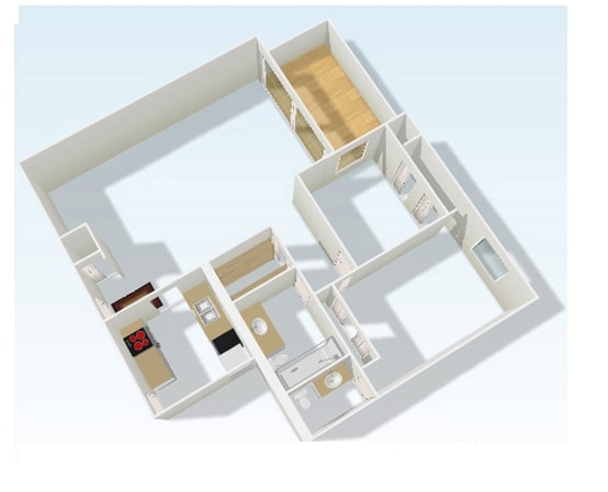 2BR/1.5BA - Highland Tower