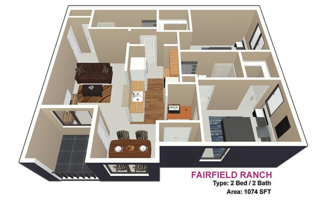 2 BED / 2 BATH - Fairfield Ranch