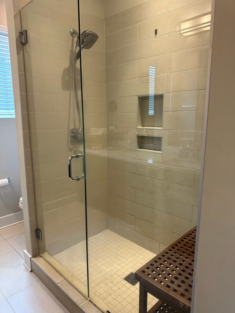 Full tile shower in primary bedroom - 1547 Duckworth Ave