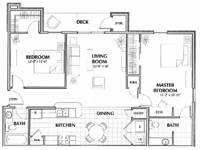 2BR/2BA - Golden Pond