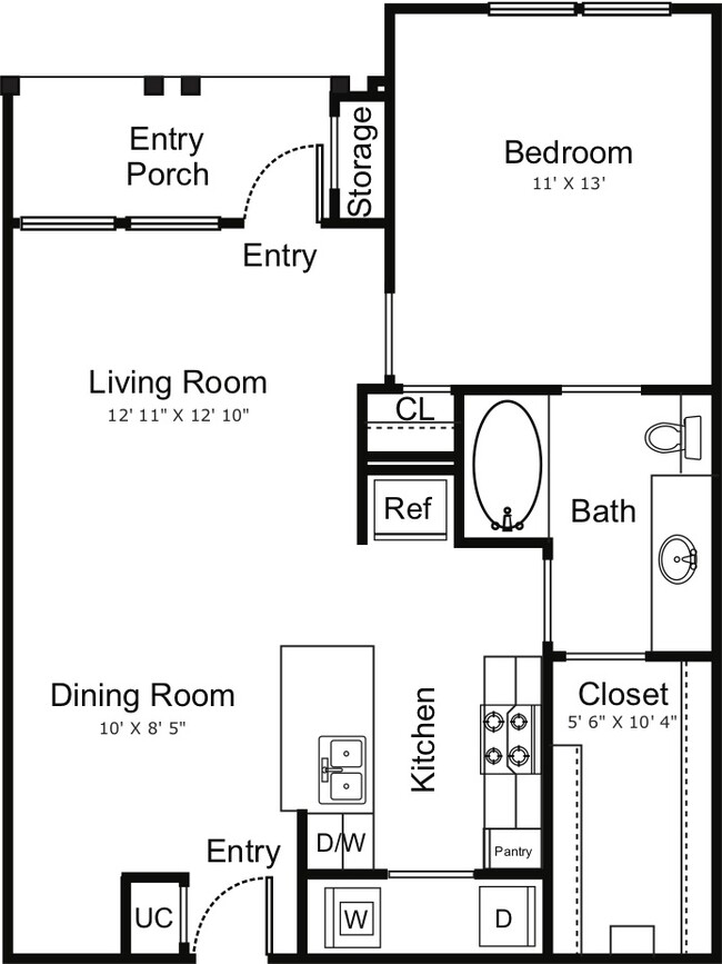 Floorplan - Encore at Home Town Apartments