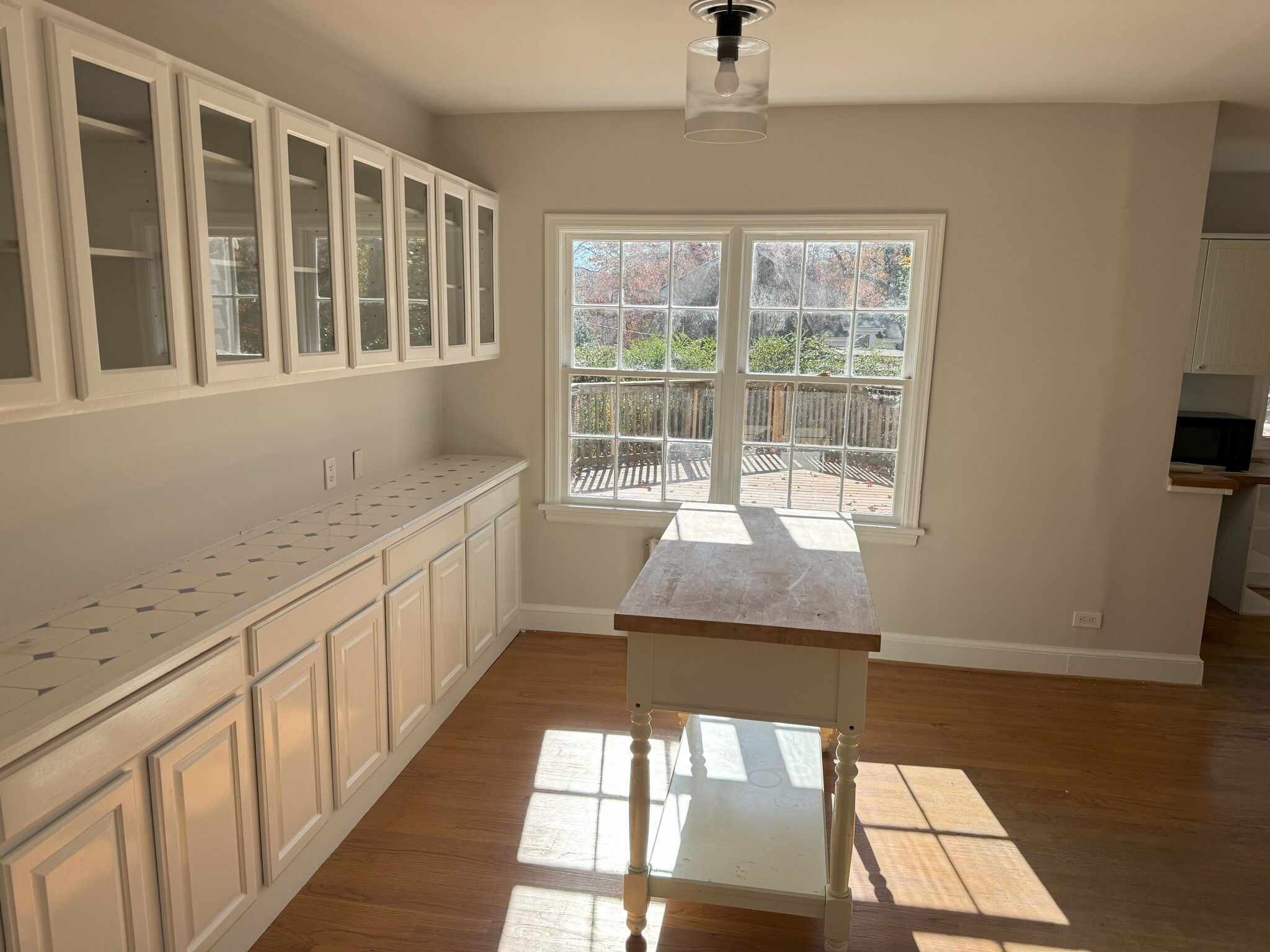 Living room into dining room - 302 Robertson Ave