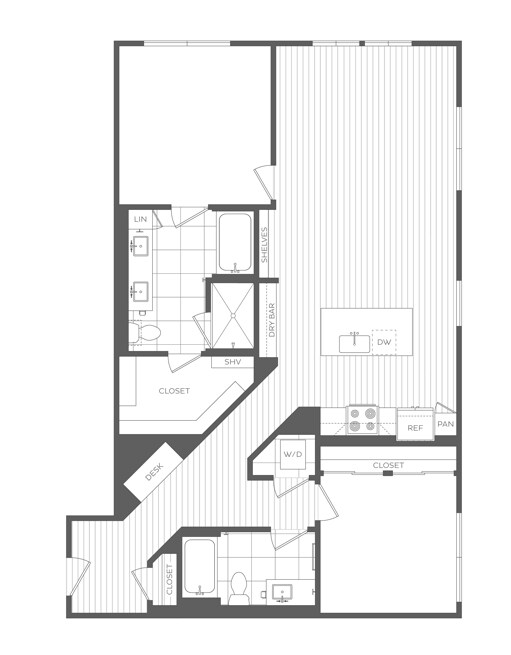 2bd / 2ba - The Overlook at Walnut Creek