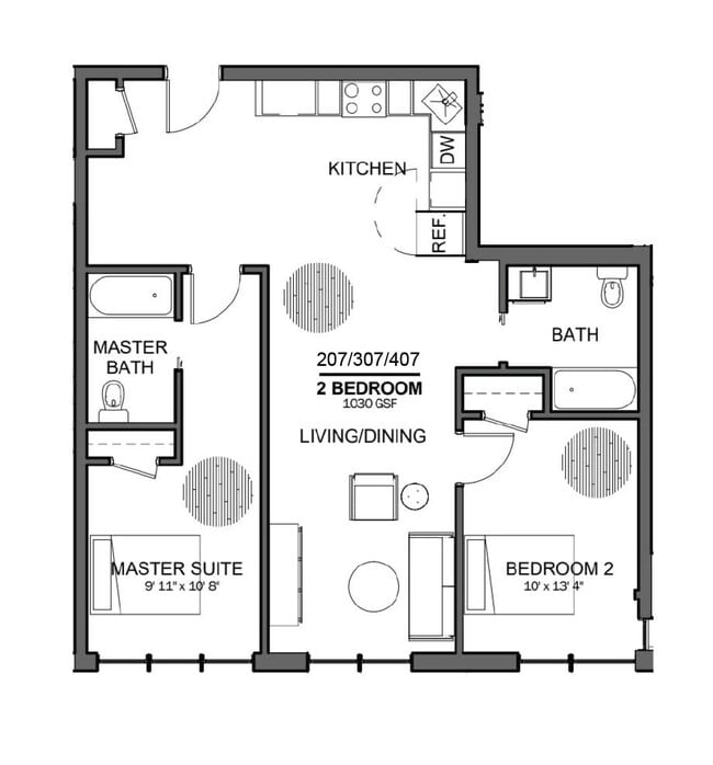 Floorplan - Walter Huntington Apartments