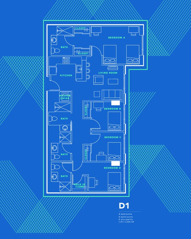 D1 - The Grad- Student-by the bed leasing