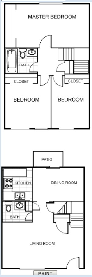 3 Bedroom Townhome - Sunset Townhomes