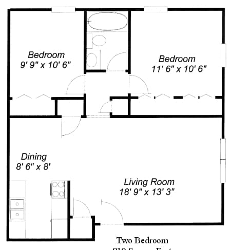 Two Bedroom - The Colony Apartments