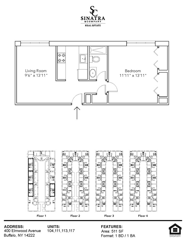 Floorplan - Apartments at 400 Elmwood