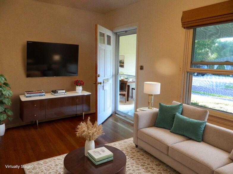Virtually staged living room - 1034 Monroe St