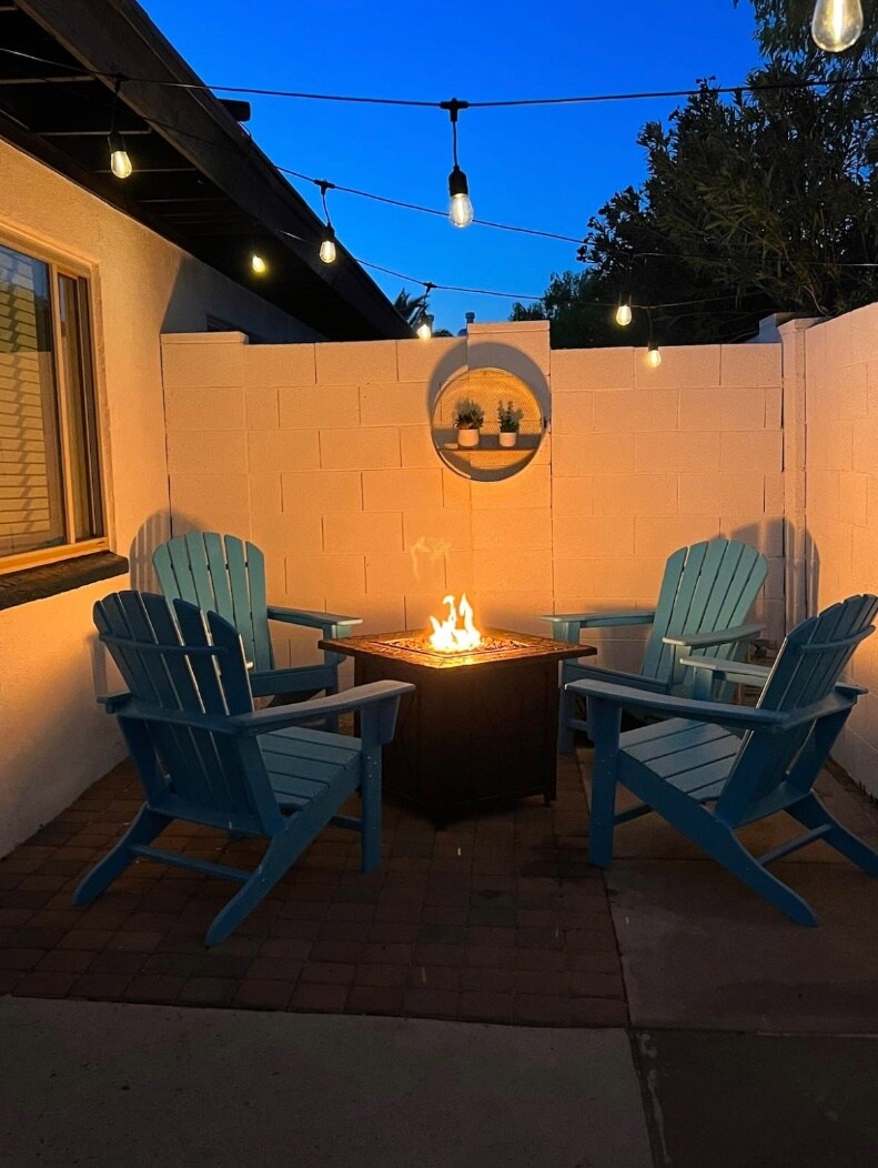 Private Patio -Fire pit/chairs not included - 2201 E Cactus Rd