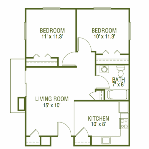 Floorplan - Greenbrier Seniors Apartments