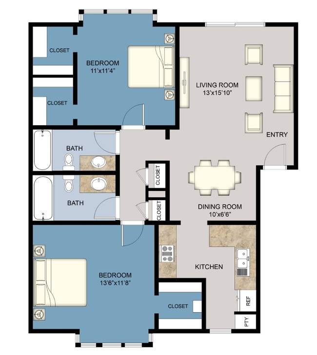 Floorplan - Shenandoah Apartments