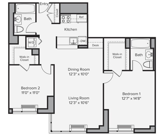 Floorplan - Avalon Riverview South Tower
