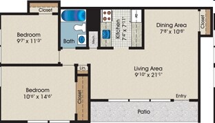 2BR/1BA - Westbrooke Apartments