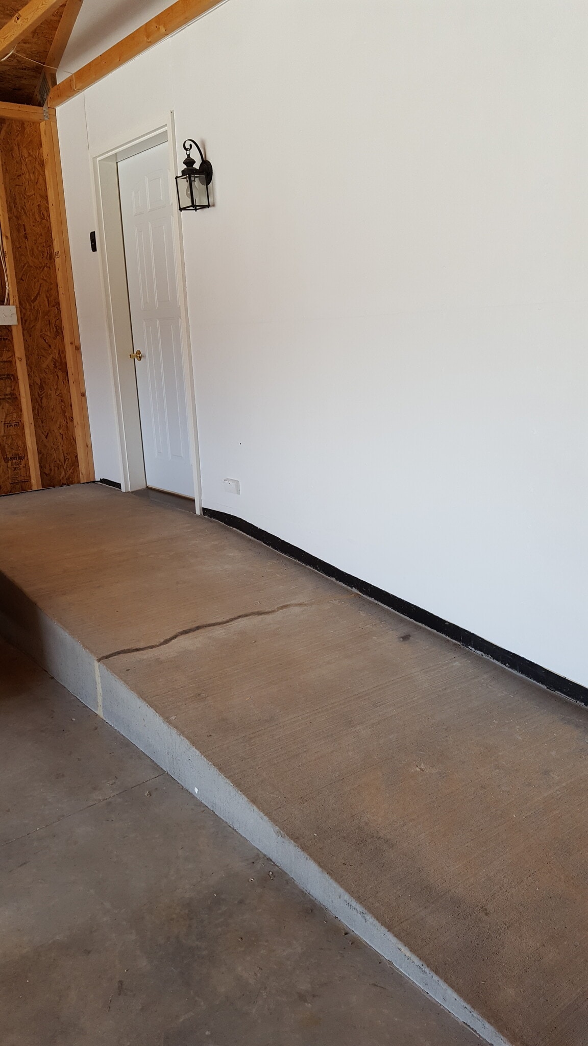 Ramp from garage floor to entrance door (laundry room) - 2423 Parkfield Drive