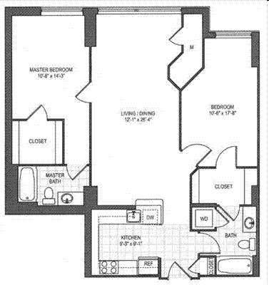 2BR/2BA - Metro Rosslyn Apartments