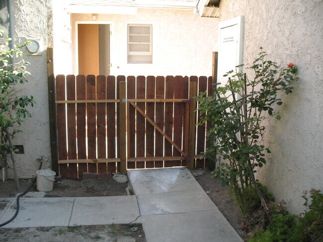 Backyard redwood gate - 3121 W Wyoming Ave
