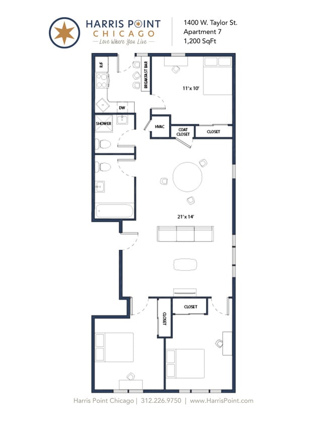 Floorplan - Harris Point Chicago