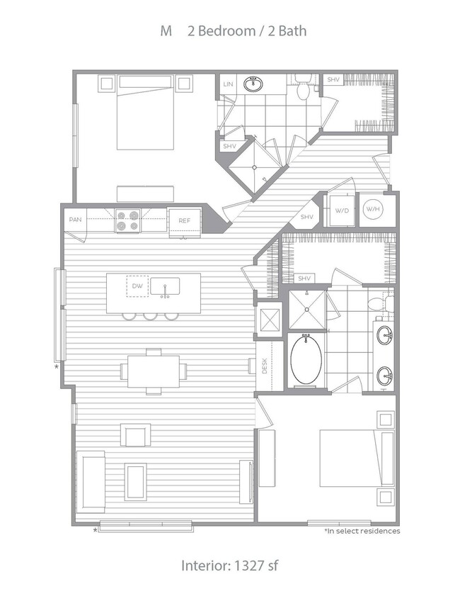 M 2 Bed / 2 Bath - Hanover Crossing Residences