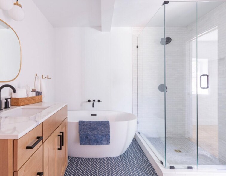 Primary Bathroom with Tub and Shower - 260 Cherry Dr
