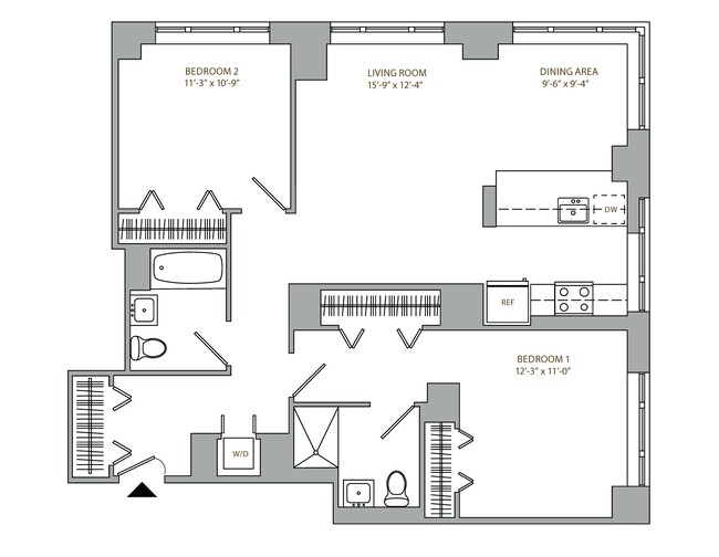 Floorplan - Hoyt & Horn Apartments