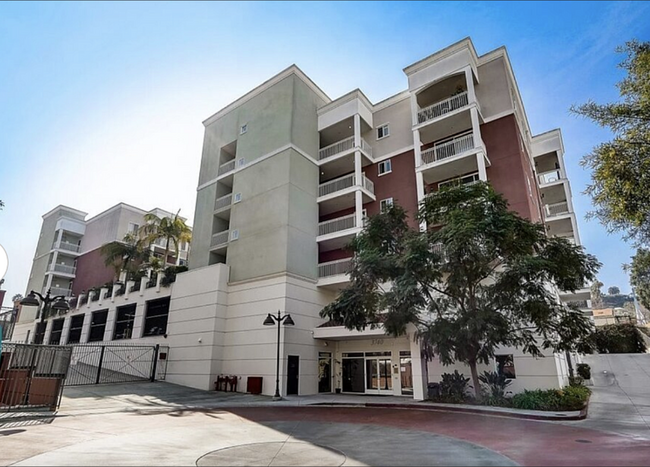 Exterior view of our modern residential building with secure entry - 3740 Santa Rosalia Dr