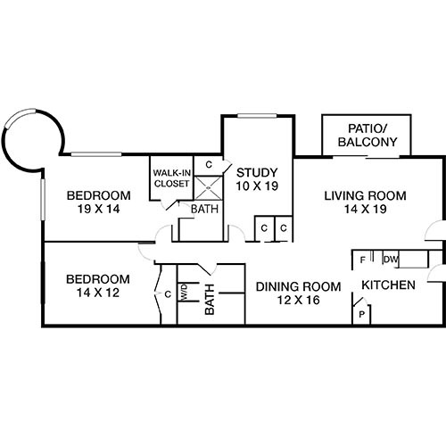 Floorplan - Royal Crest Warwick Apartment Homes