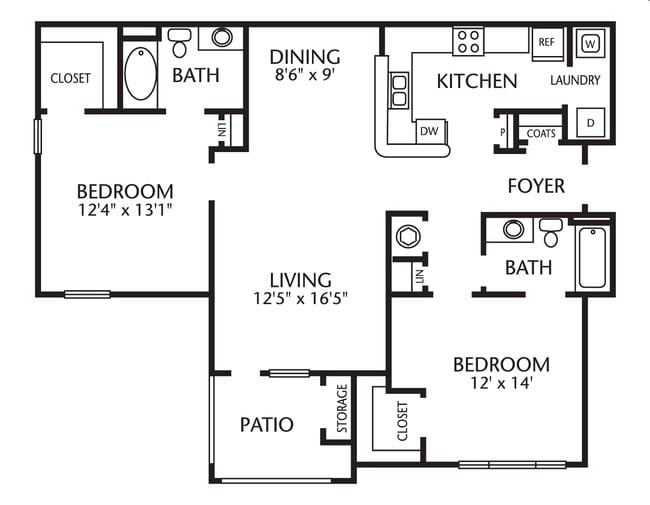 Two Bedroom, Two Bathroom with Sunroom - Walden Oaks