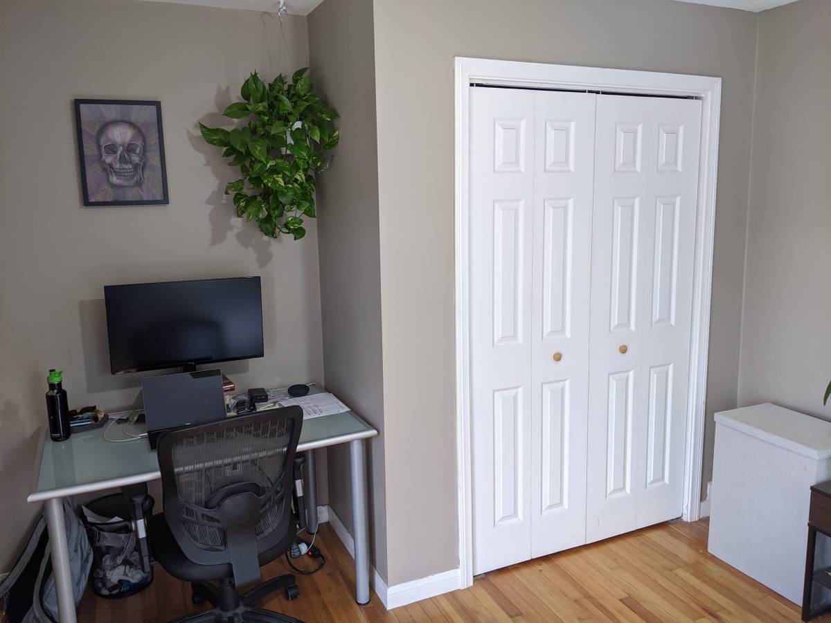 Desk area and closet in Bedroom 1 - 1813 Oliver Ave