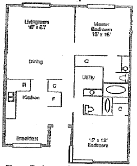 2BR/2BA - Pine Tree Apartments