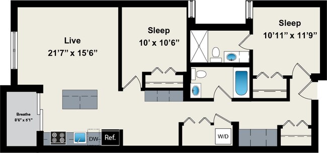 Floorplan - Reside on Jackson