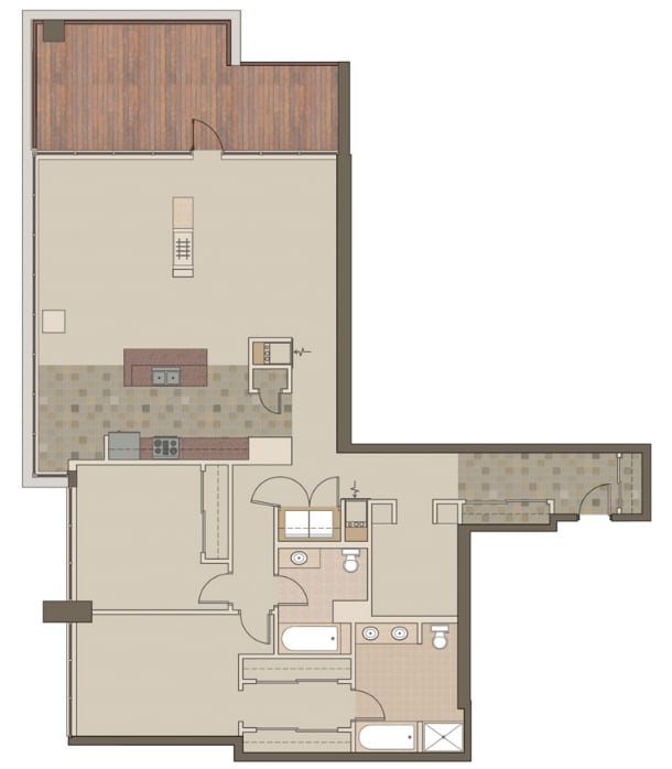 2BR/2BA - The Esplanade