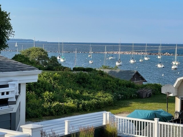 Apartment's NE view of Lake Michigan and South Shore Yacht Club moorings. - 2650 S Shore Dr