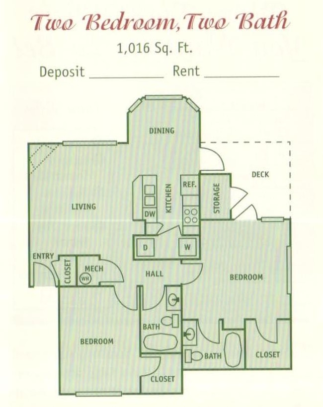 Floorplan - Saratoga Apartments