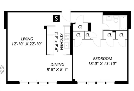1BR/1BA - Ambassador Towers