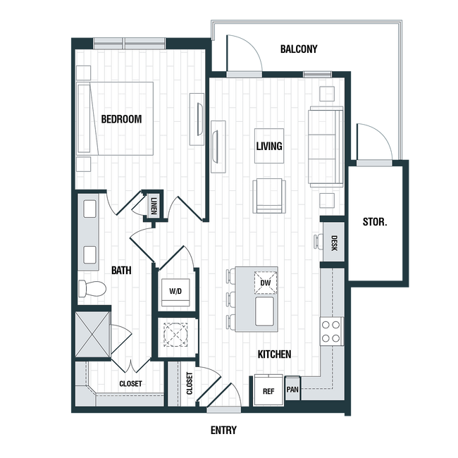 A1a: 1bed 1bath - Altitude at Brooks