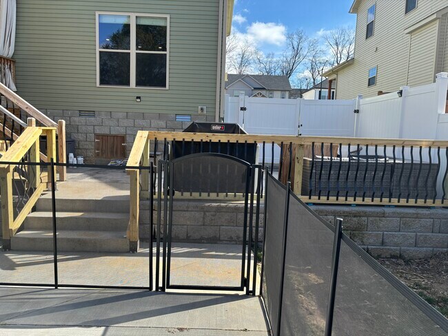 Stone patio deck - 1086 Spicer Dr