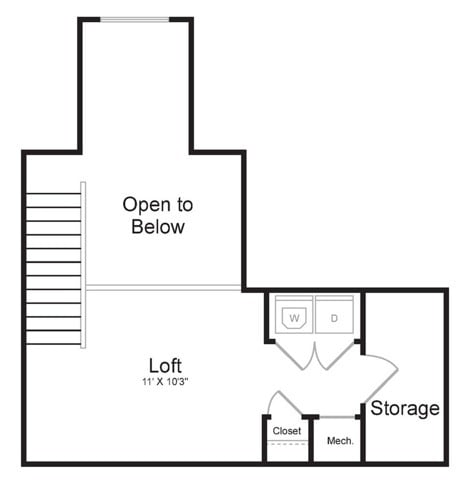 One Bedroom One Bath with Loft (1015 SF) | Second Floor - Terraces on the Hudson