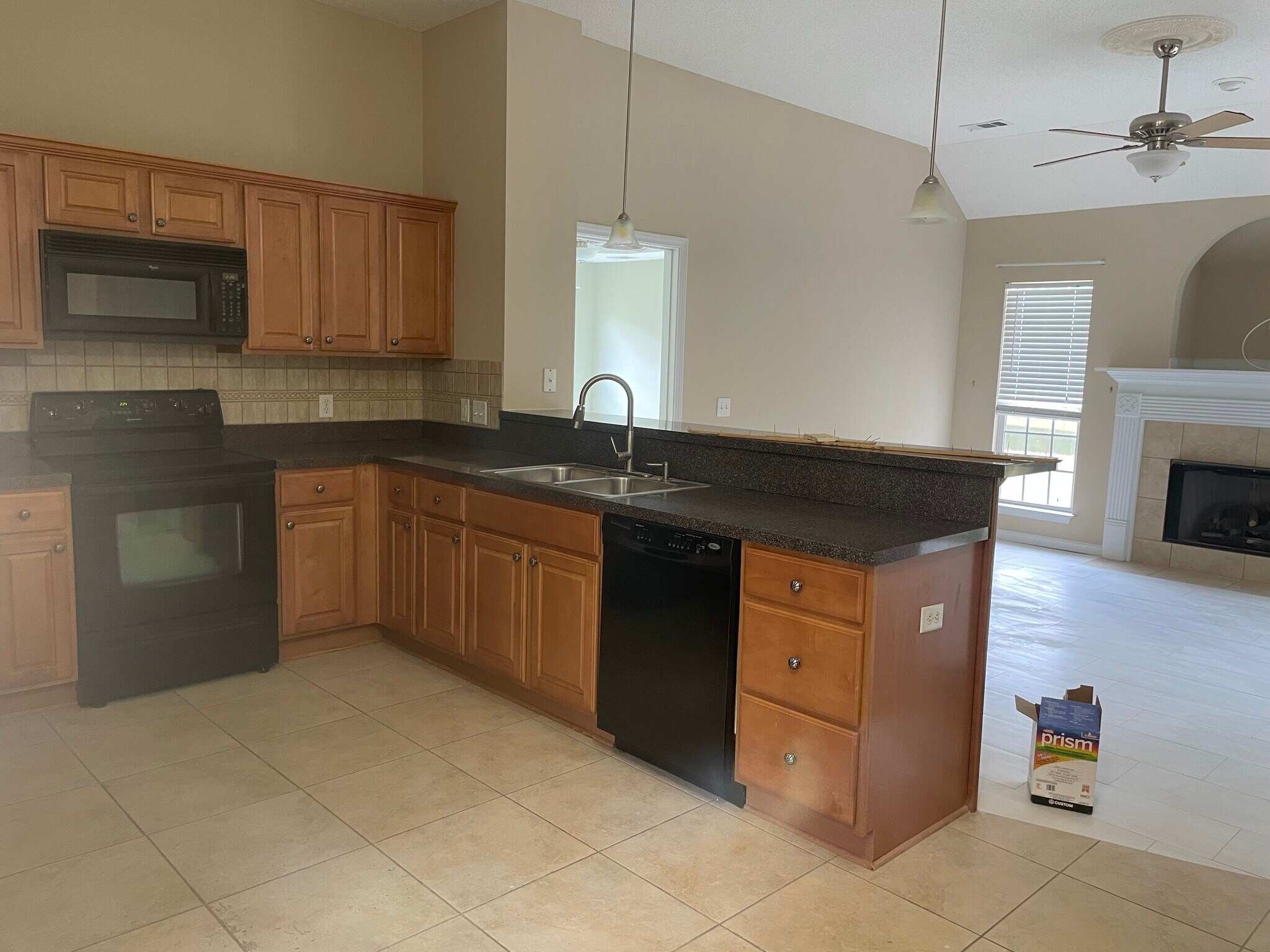 Kitchen looking into family room. - 145 White Dogwood Ln