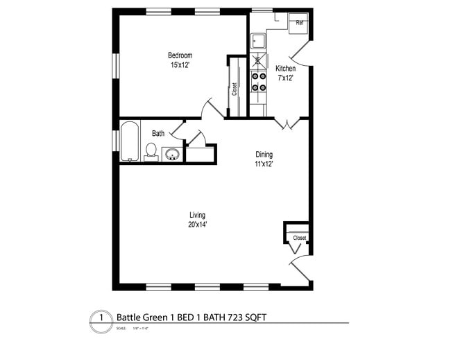 Floorplan - Battle Green Apartments